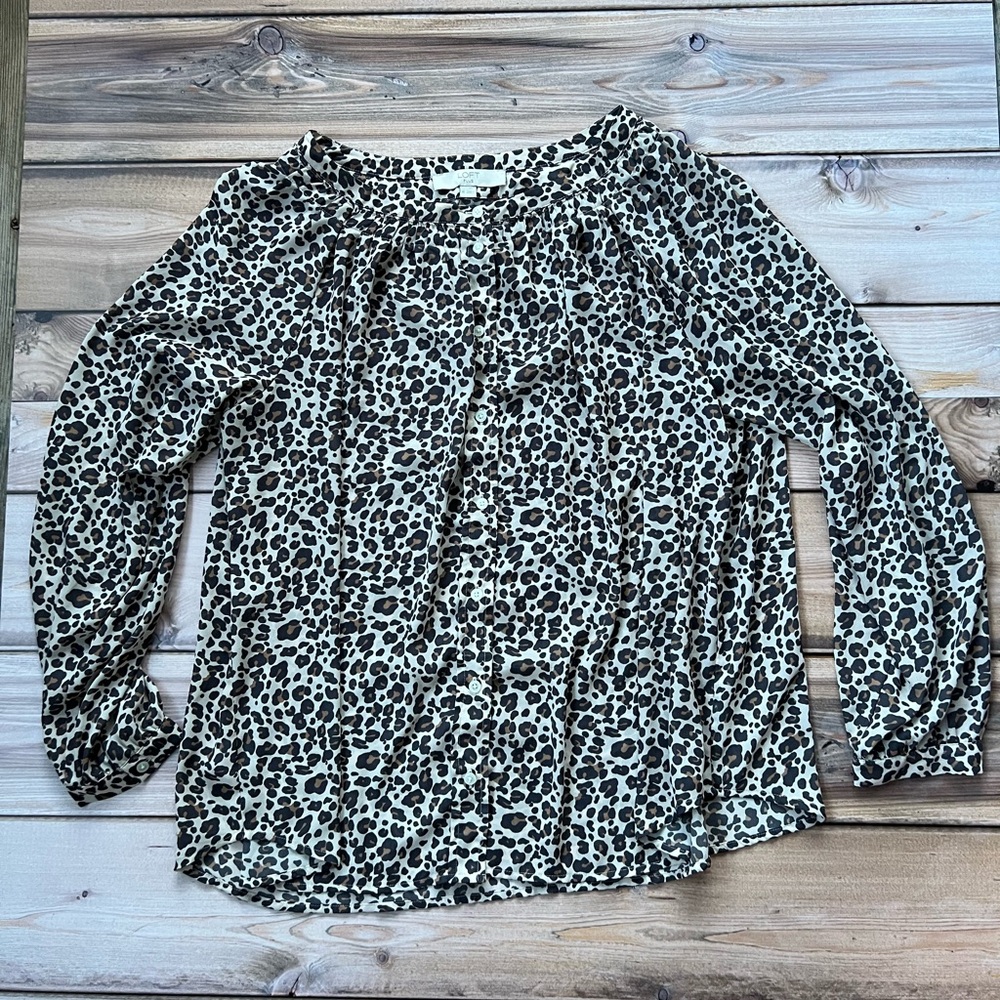 LOFT Leopard Print Blouse